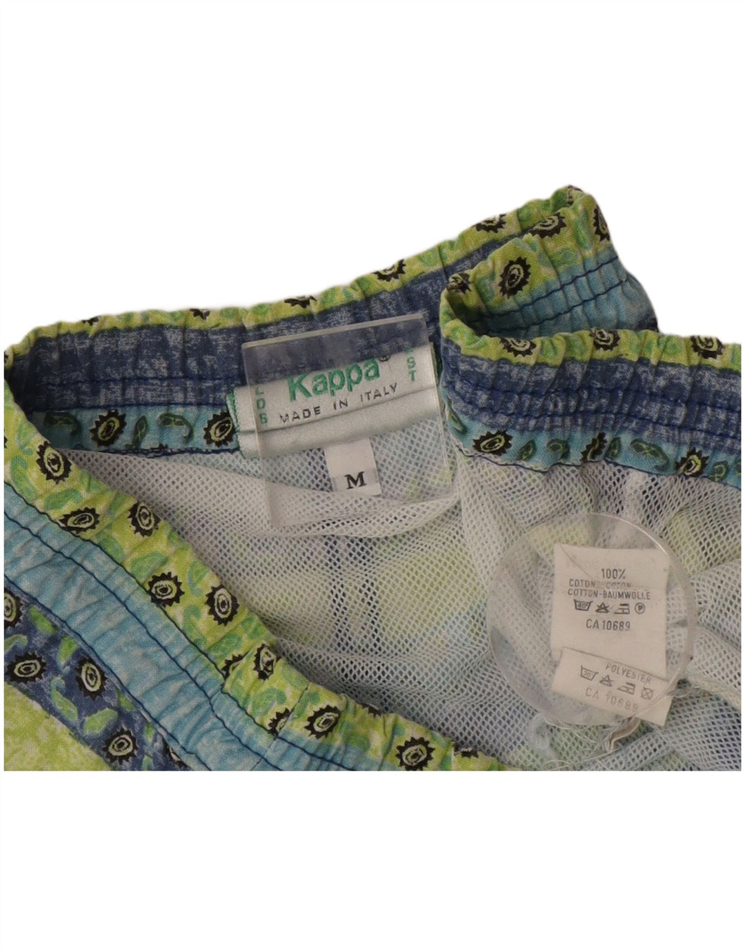 Kappa badeshorts til mænd mellemblå stribet bomuld