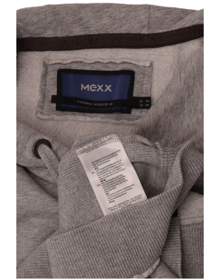 Mexx Grafisk hættetrøje til mænd 2XL Grå bomuld