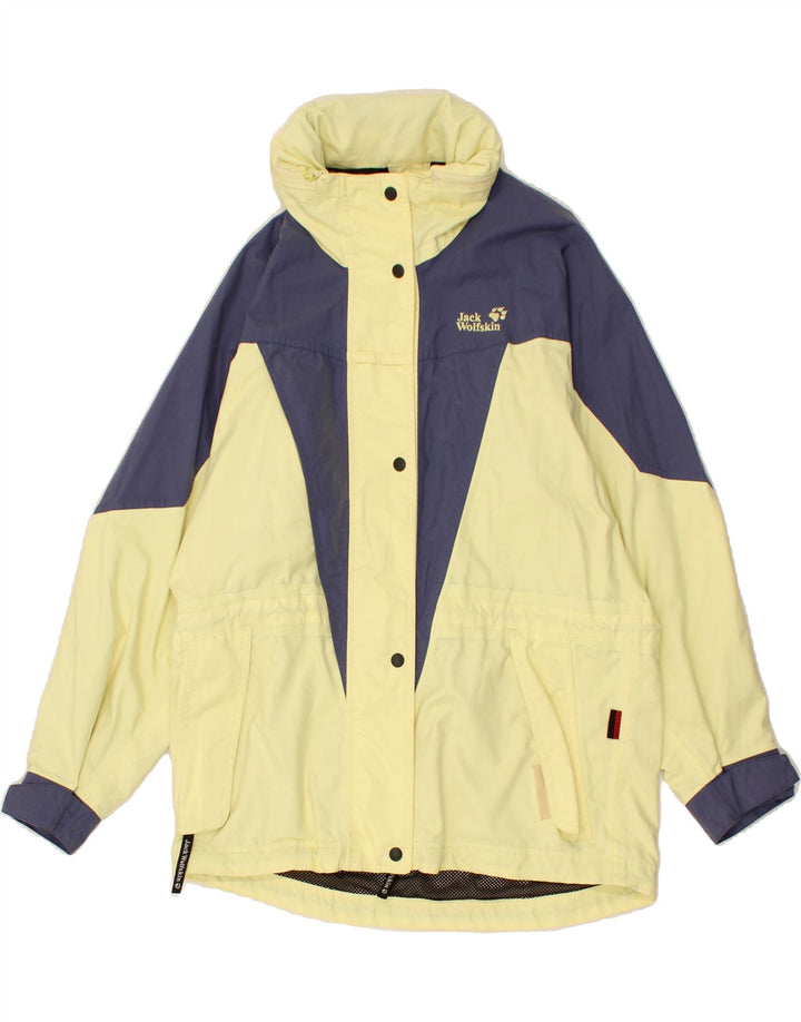 JACK WOLFSKIN Dame vindjakke UK 6 XS Gul Colourblock