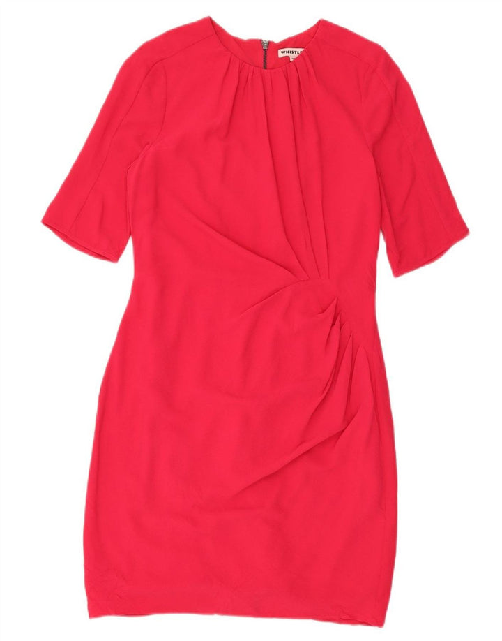 Whistles Womens Sheath Dress UK 12 Medium Rød Polyester