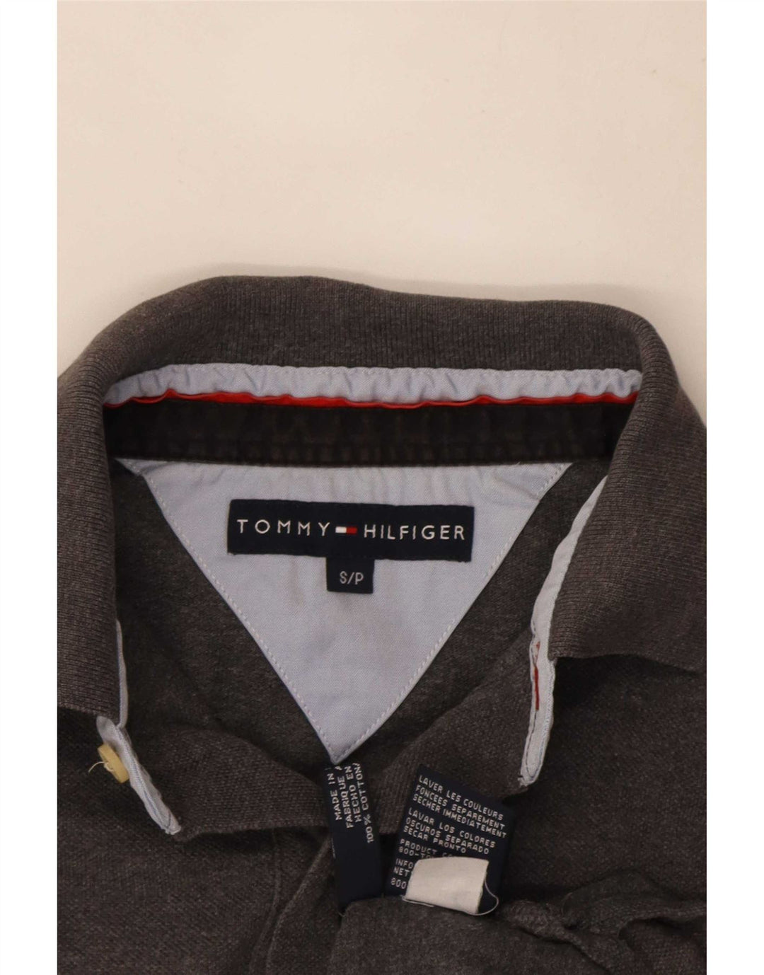Tommy Hilfiger Herre Polo Shirt Lille Grå Bomuld