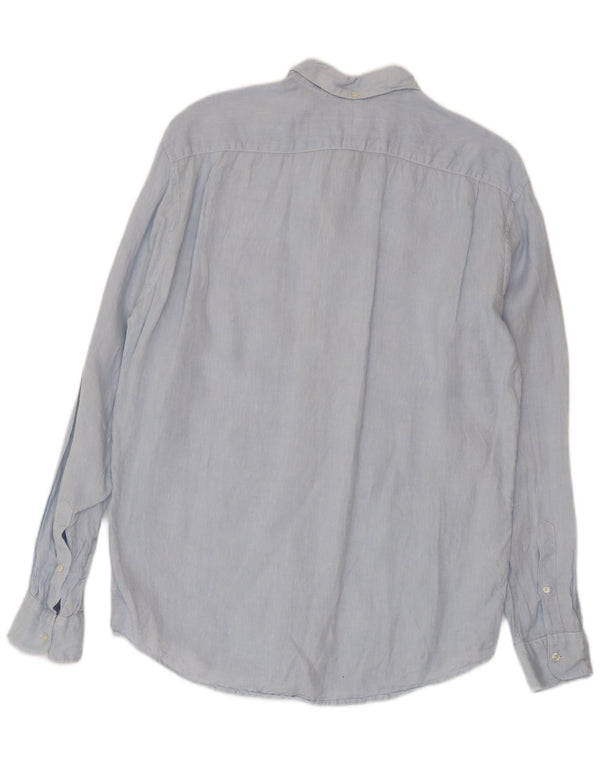 Lacoste Herre Regular Fit skjorte str. 40 Medium Blue Linen