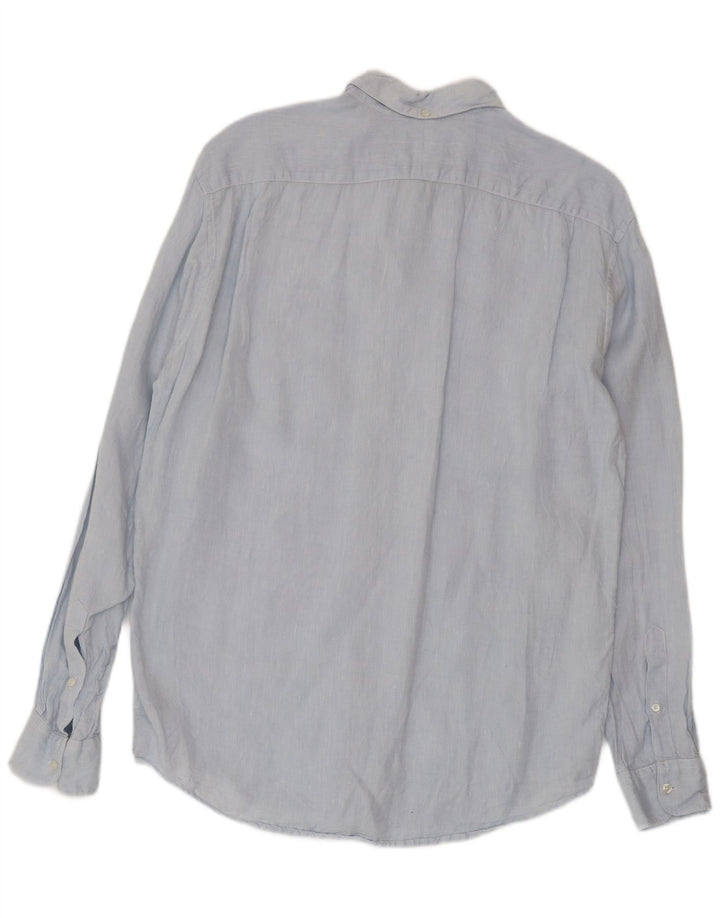 Lacoste Herre Regular Fit skjorte str. 40 Medium Blue Linen