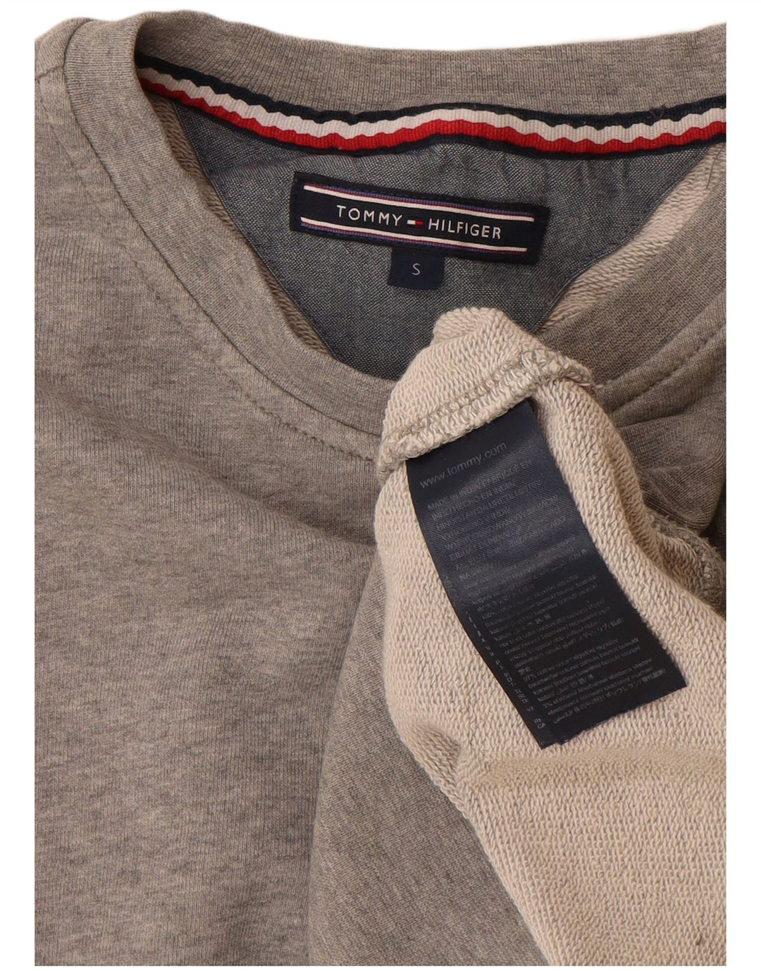 Tommy Hilfiger Sweatshirt til mænd, lille grå flækket bomuld