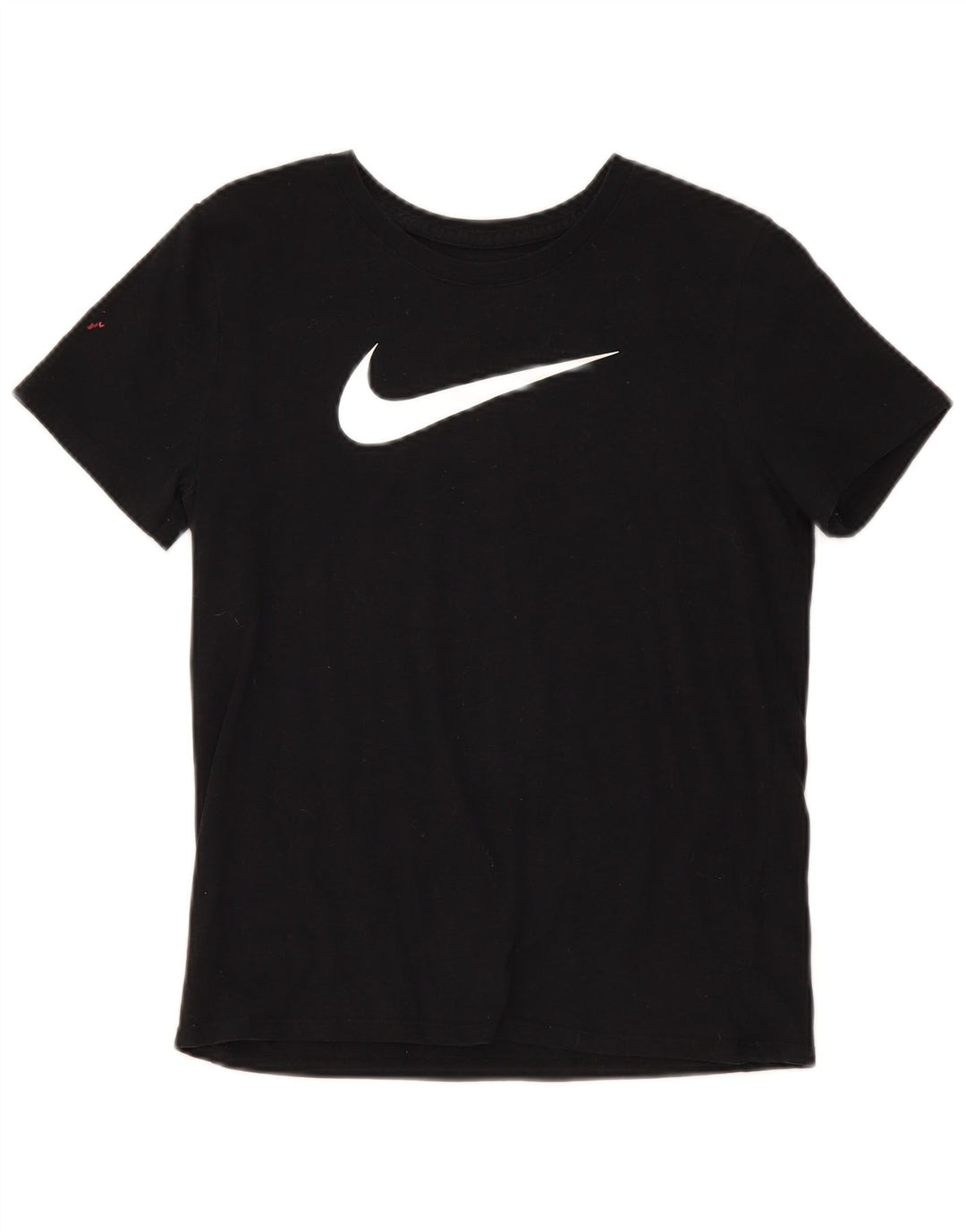 Nike Dame Dri Fit Grafisk T-Shirt Top UK 10 Lille Sort