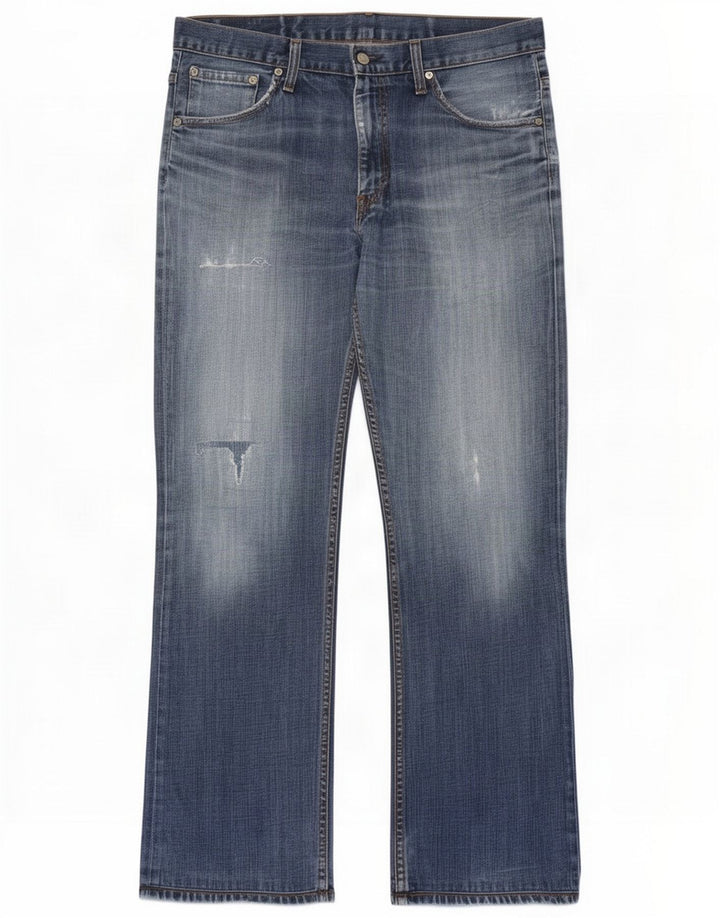 Levi's Herre 507 Distressed Bootcut Jeans W34 L30 Blue Cotton