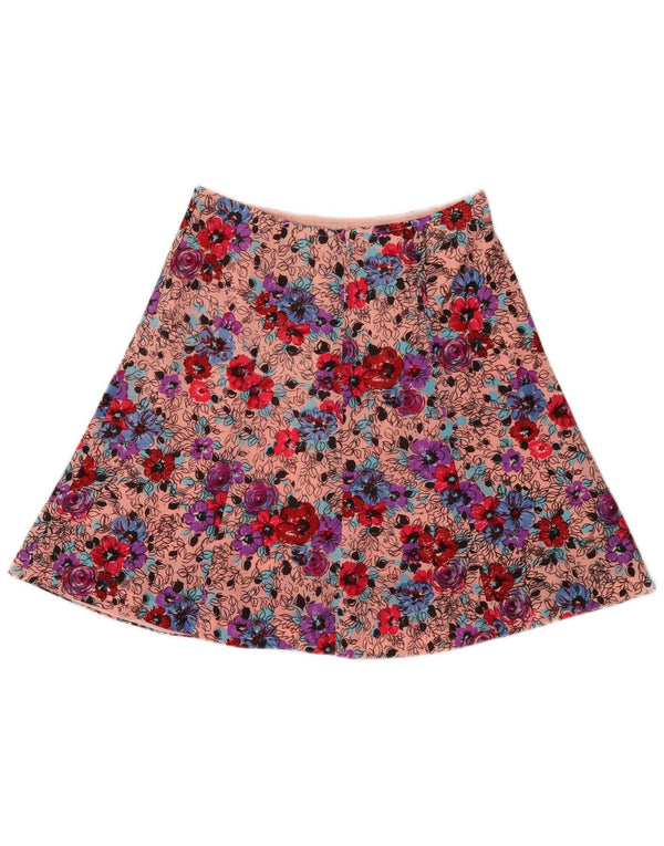 Vintage Dame A-Line nederdel IT 40 Small W27 Pink Floral