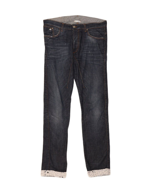 GF Ferre Dame Slim Jeans med lav talje IT 48 XL W34 L31 Navy Blue Colourblock