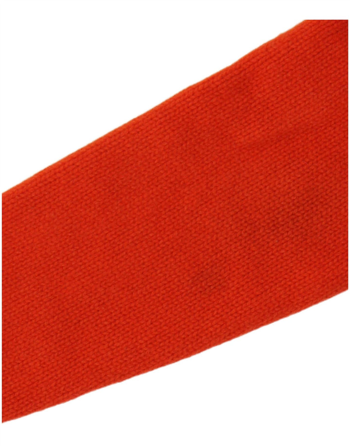 Ralph Lauren Dame V-hals sweater UK 12 Medium Orange Uld