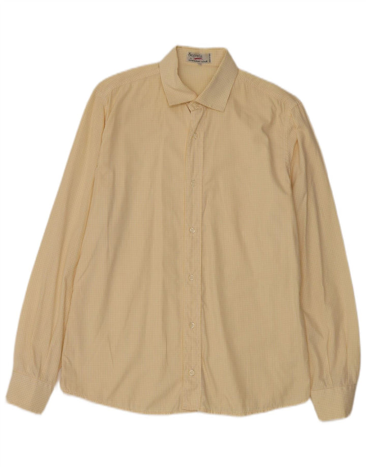 Emmanuel Schwili Herreskjorte str. 42 Large Yellow Gingham