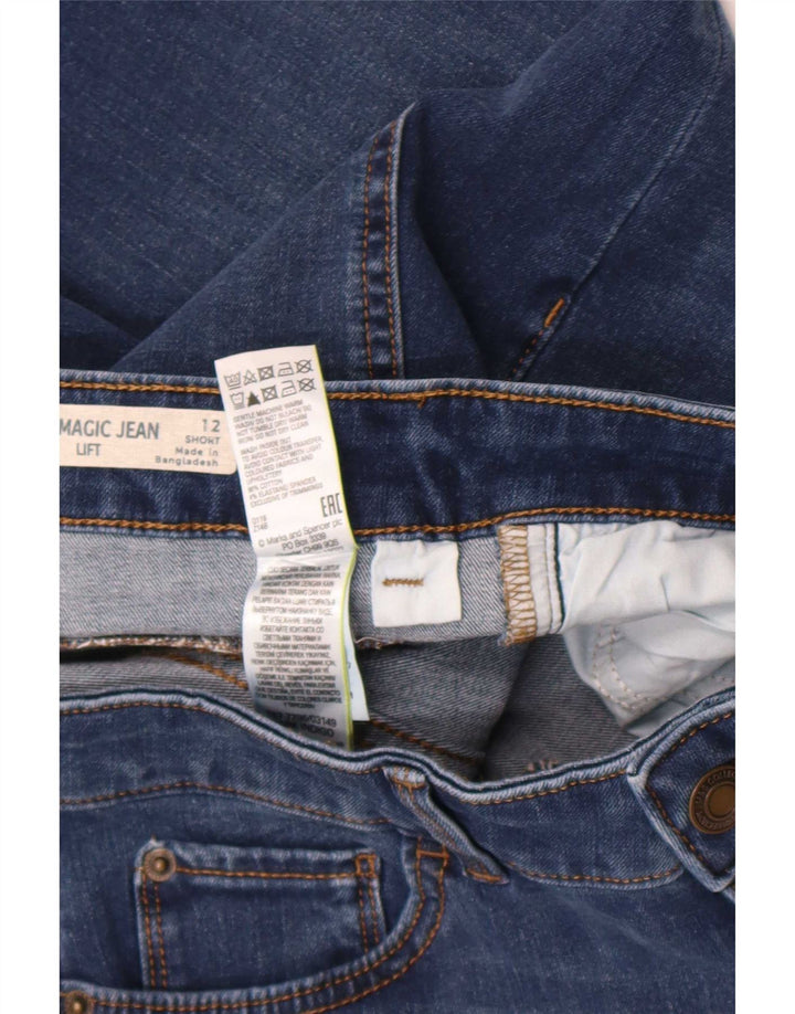 Marks & Spencer Womens The Magic Slim Jeans UK 12 Medium W30 L30 Blue