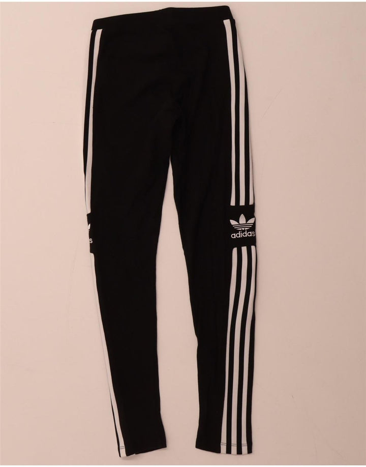 ADIDAS Grafiske Leggings til kvinder UK 6 XS Sort bomuld