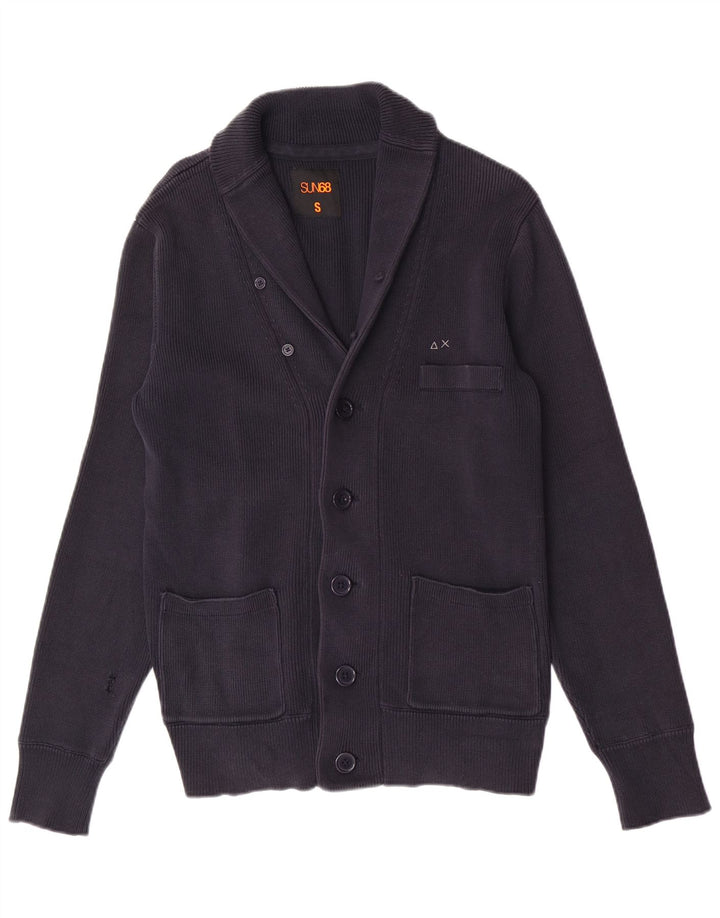 Sun68 Herre cardigan sweater lille marineblå bomuld