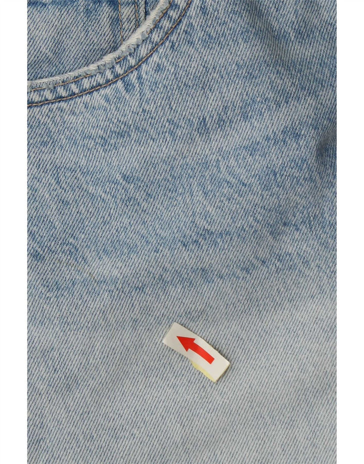 Zara Womens Distressed Denim Shorts EU 44 XL W34 Blå