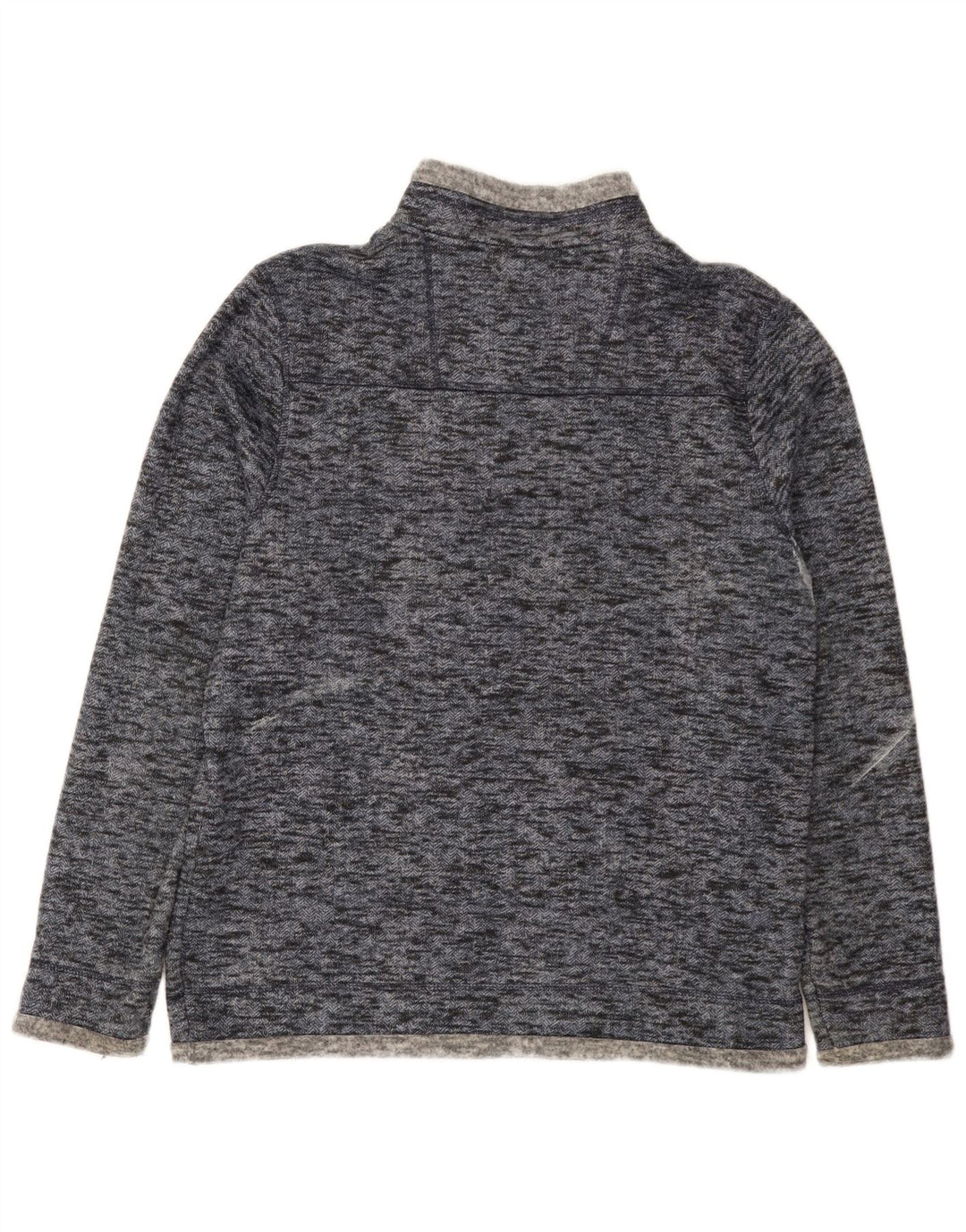 Weird Fish Herre Zip Neck Sweatshirt Jumper Medium Blue Flecked Polyester