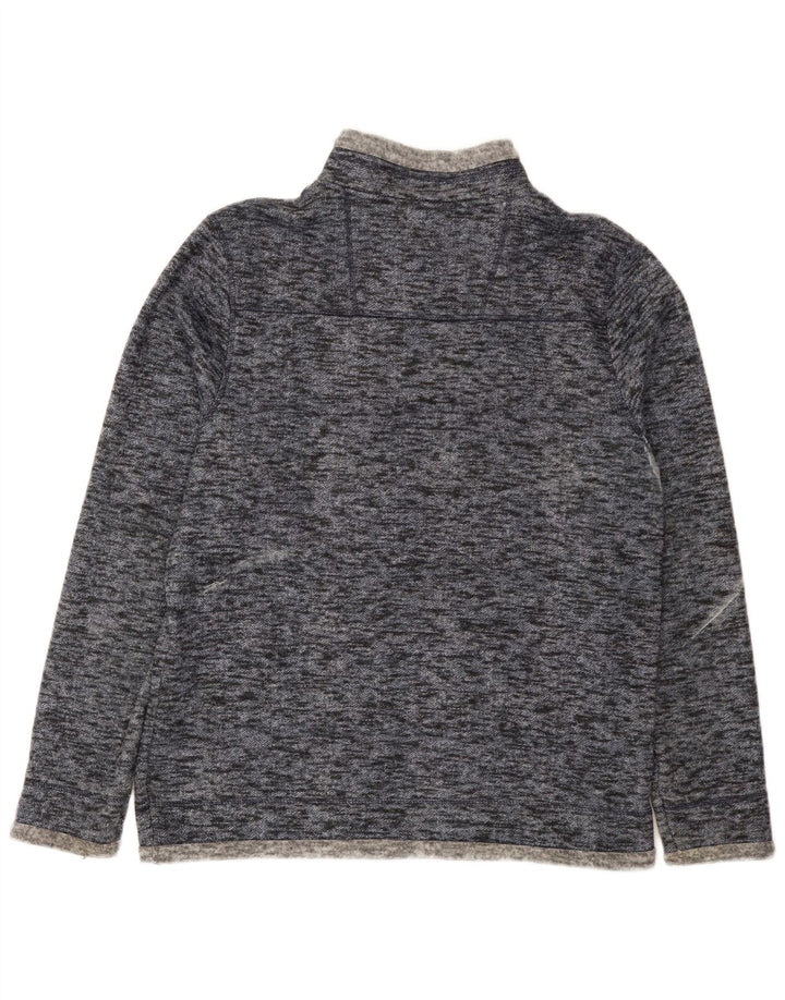 Weird Fish Herre Zip Neck Sweatshirt Jumper Medium Blue Flecked Polyester