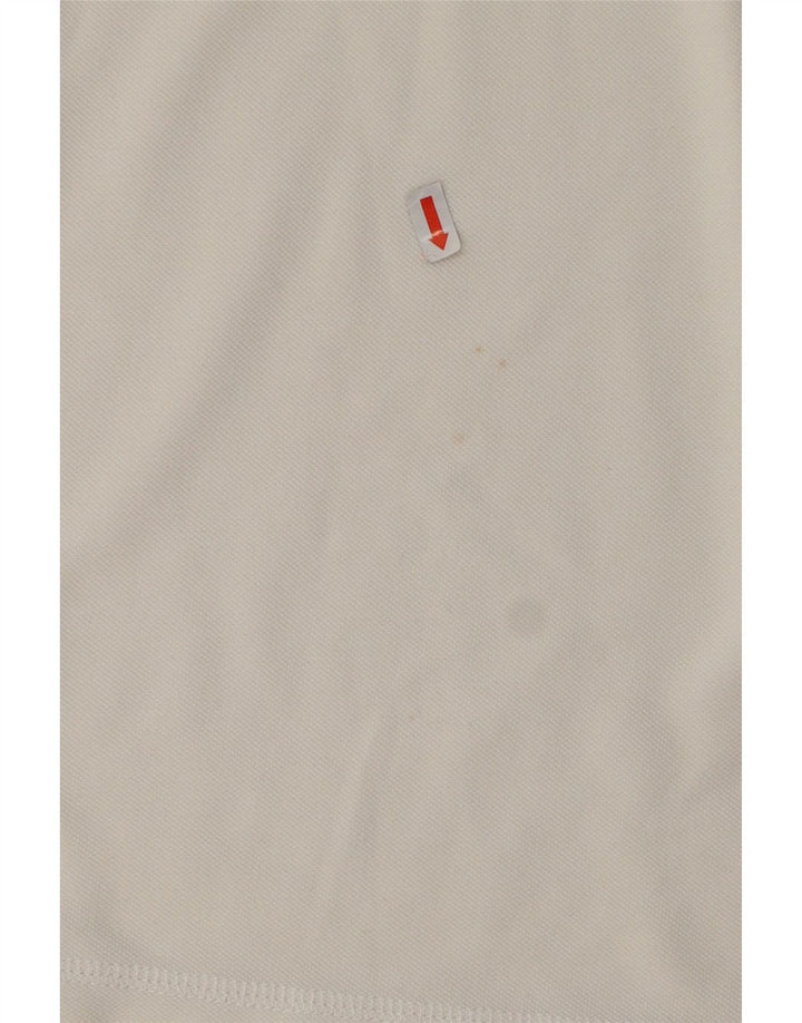 RIFLE Herre grafisk poloshirt XL hvid bomuld