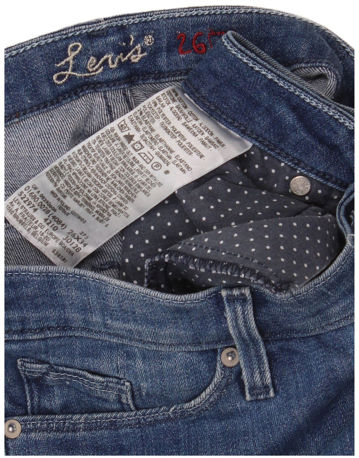 Levi's skinny jeans til kvinder W26 L34 blå bomuld