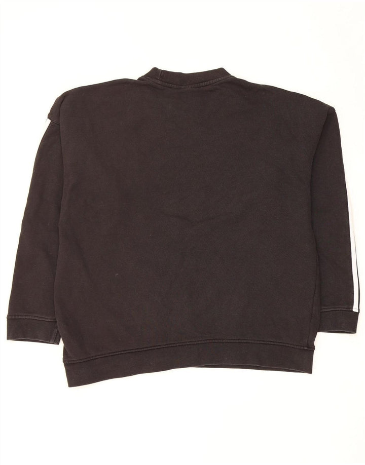 ADIDAS Sweatshirt til mænd, stor sort bomuld