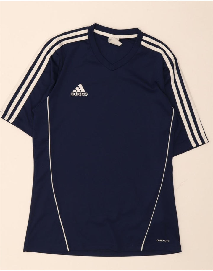 ADIDAS Mens Climalite T-Shirt Top Small Navy Blue Polyester Vintage Adidas and Second-Hand Adidas from Messina Hembry 
