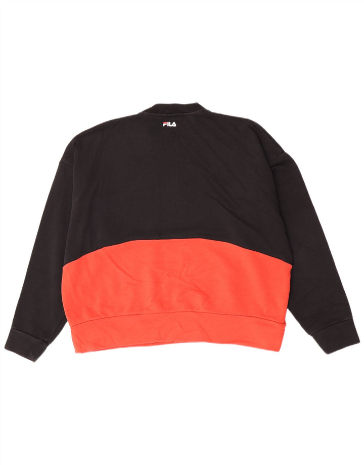 Fila Dame Grafisk Sweatshirt Jumper UK 16 Stor flerfarvet Colourblock