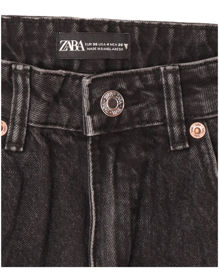 Zara denimshorts til kvinder EU 36 XS W26 Grå bomuld