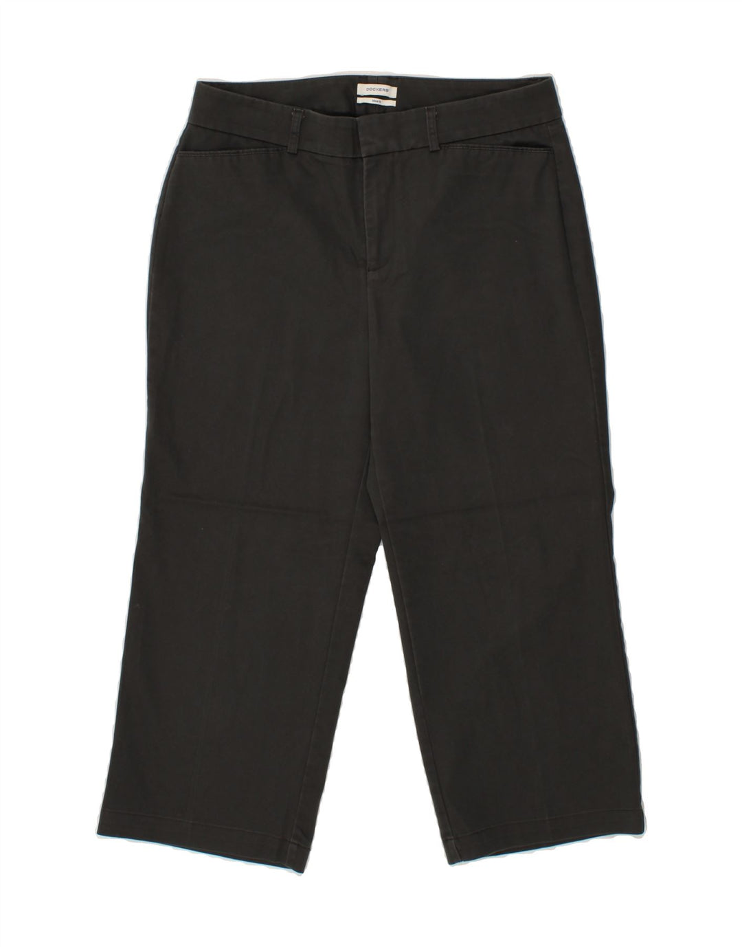 DOCKERS Womens Straight Capri Trousers US 8 Medium W30 L22  Black Cotton Vintage Dockers and Second-Hand Dockers from Messina Hembry 