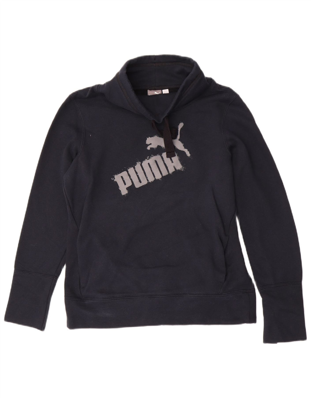 PUMA Graphic Sweatshirt Jumper UK 12 Medium Navy Blue