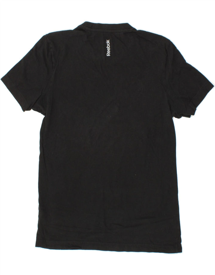 REEBOK Mens Graphic T-Shirt Top Small Black Cotton Vintage Reebok and Second-Hand Reebok from Messina Hembry 