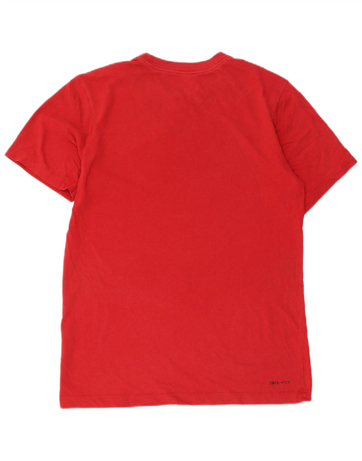 Jordan Herre Dri Fit grafisk T-shirt top lille rød bomuld