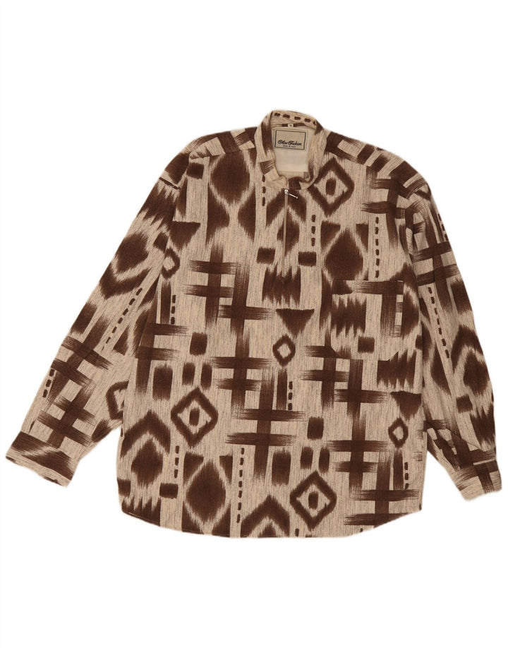 Mac Fashion Herre Pullover XL Brun Geometrisk
