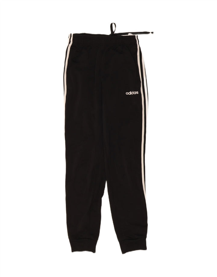 ADIDAS Mens Tracksuit Trousers Joggers Small Black Polyester