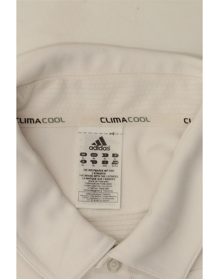 Adidas Herre Climacool Polo Shirt XL Hvid Polyester