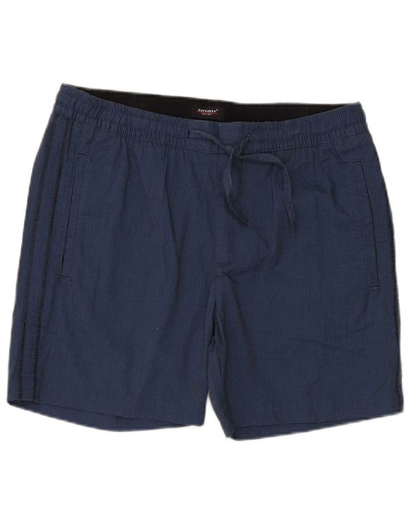 Superdry Mens Chino Shorts Medium W32 Navy Blue Cotton