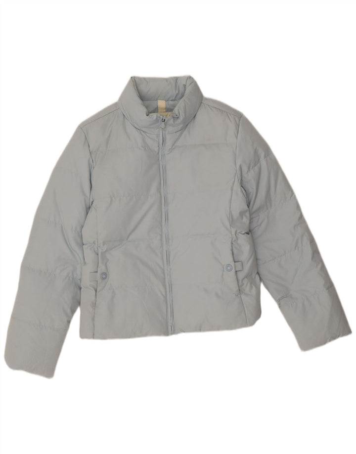Champion Dame hættepolstret jakke UK 12 Medium Blue Polyester