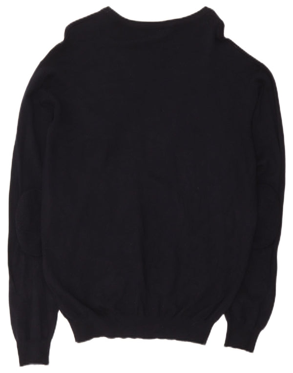 Trussardi Herre Boat Neck Jumper Sweater XL Navy Blue Viscose