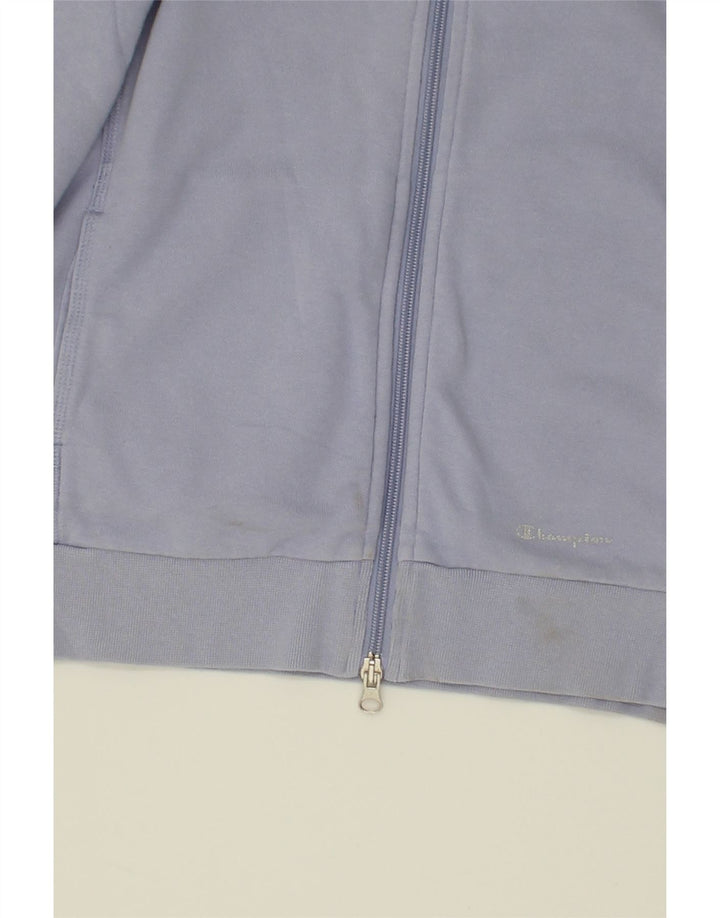 CHAMPION Womens Easy Fit Tracksuit Top Jacket UK 16 Large Blue Cotton Vintage Champion and Second-Hand Champion from Messina Hembry 