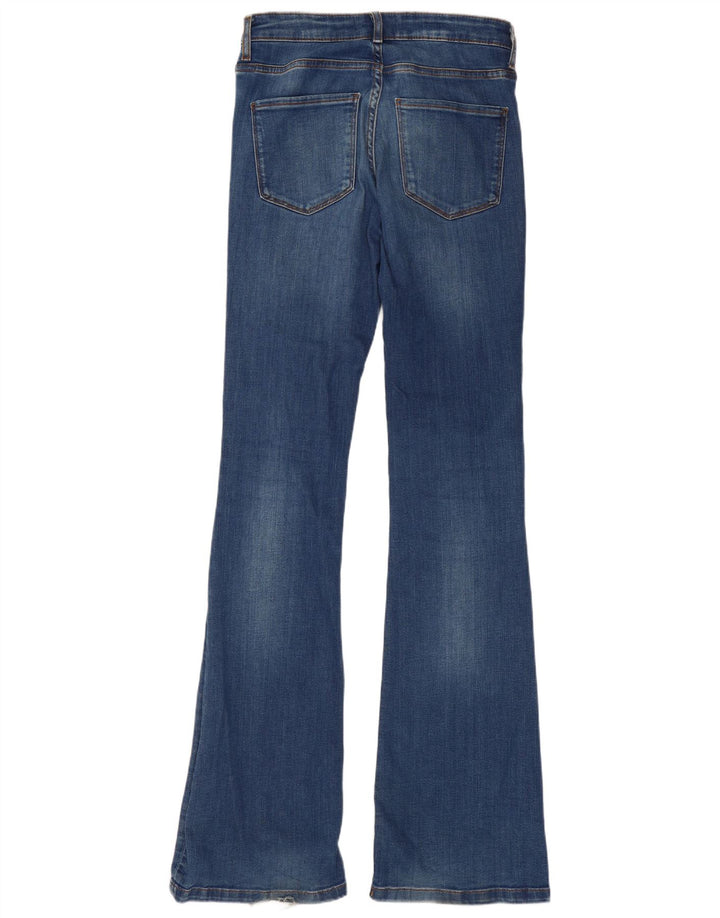 Zara Dame Flared Jeans EU 36 XS W26 L35 Blå Bomuld