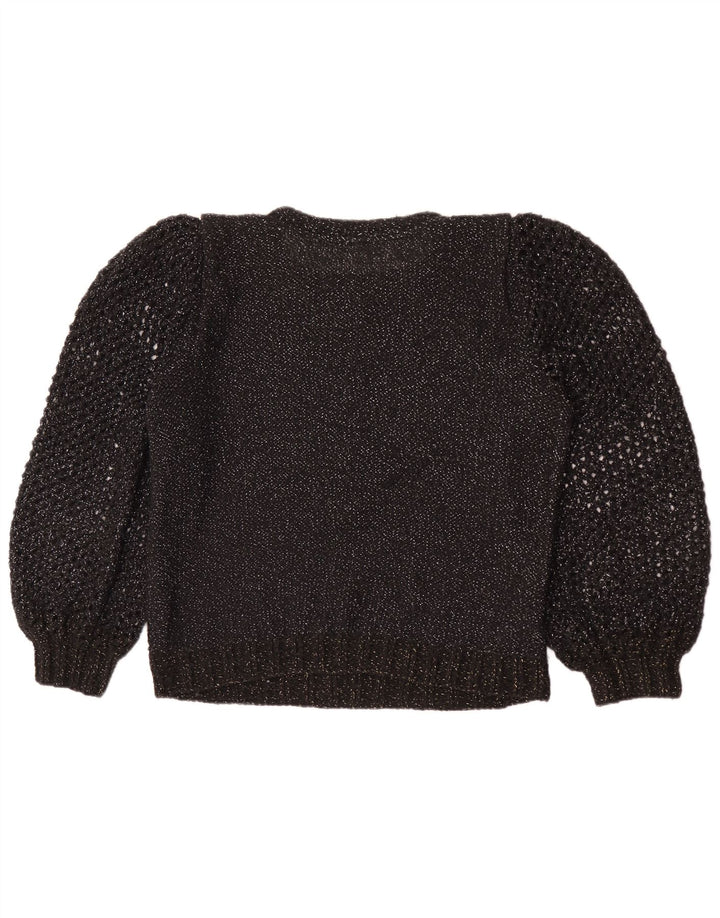 Vintage dame sweater med rund hals DK 12 medium sort