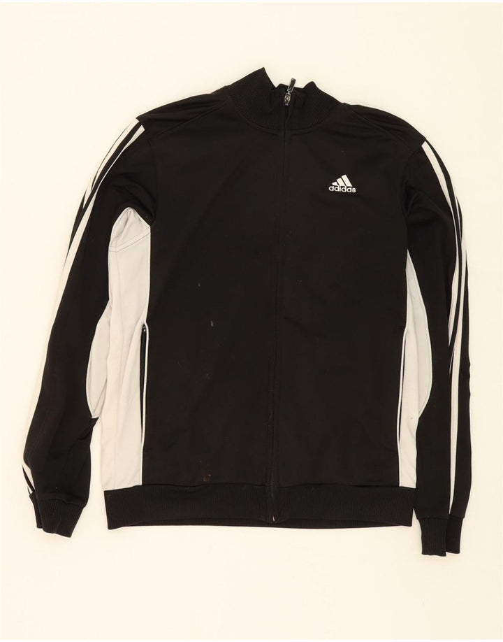 ADIDAS Mens Tracksuit Top Jacket Small Black Colourblock Polyester Vintage Adidas and Second-Hand Adidas from Messina Hembry 