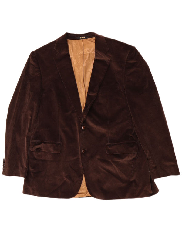 Barbour Herre 2-knaps fløjlsblazerjakke IT 56 3XL brun bomuld