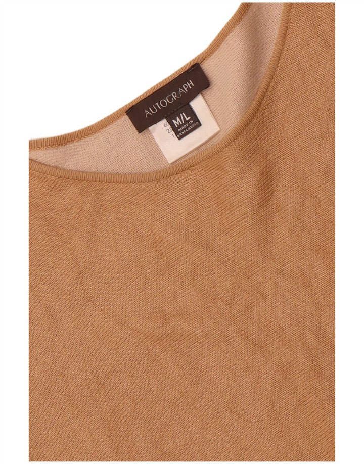 Autograf Dame Poncho Jumper UK 14 Medium Beige Bomuld