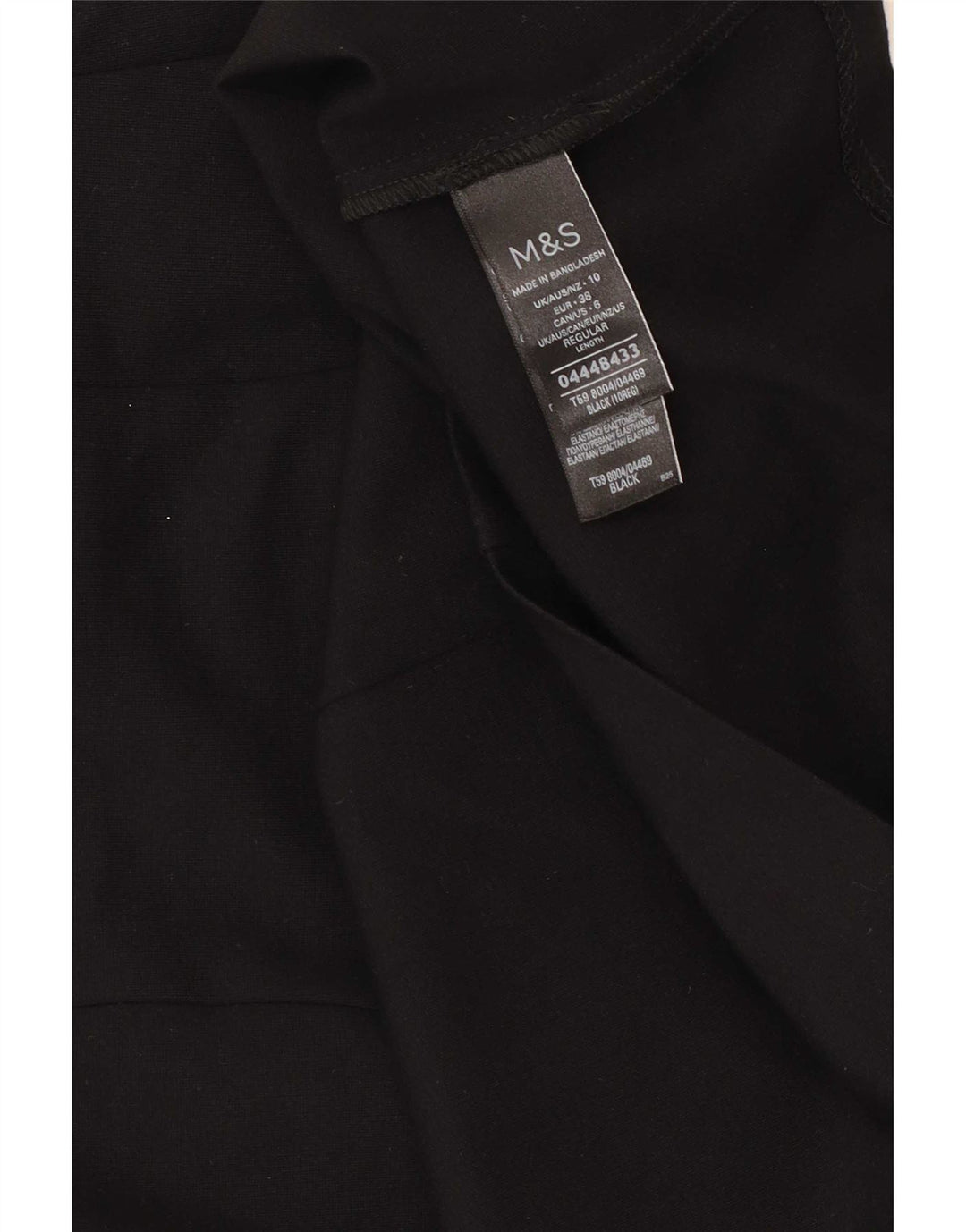 Marks & Spencer Dame Mini-nederdel UK 10 Small W27 Black Viscose
