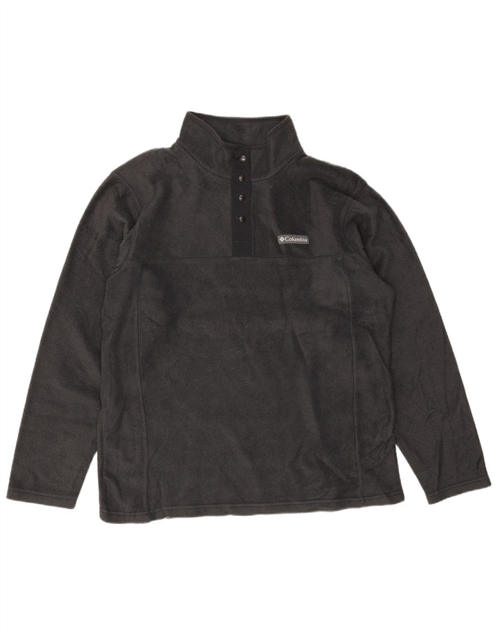 Columbia Herre Button Neck Fleece Jumper Stor Grå Polyester