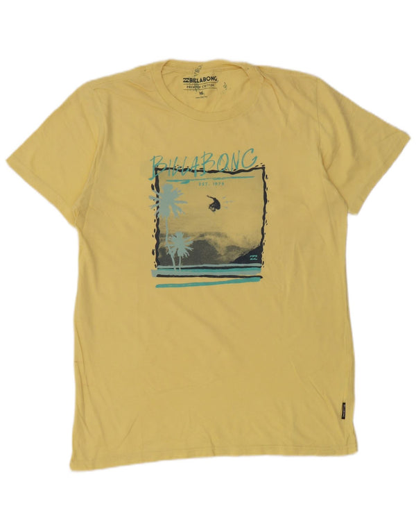 Billabong Boys Grafisk T-Shirt Top 15-16 År Gul Bomuld