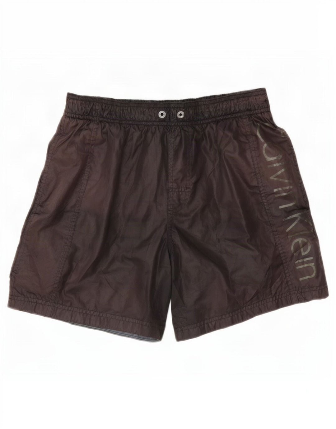 Calvin Klein Herre grafiske svømmeshorts Små brune polyester