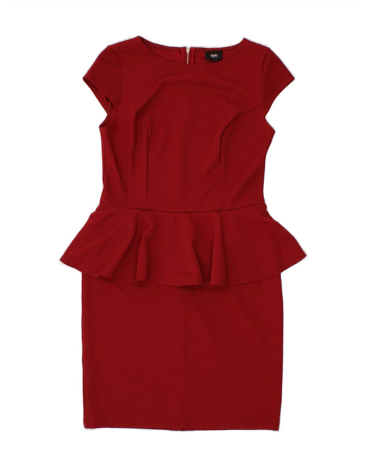 MOSSIMO Womens Peplum Dress UK 12 Medium Red Polyester Vintage Mossimo and Second-Hand Mossimo from Messina Hembry 