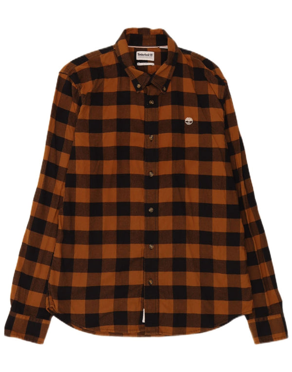 Timberland Herre Slim Fit Flanellskjorte Medium Brun Ternet Bomuld