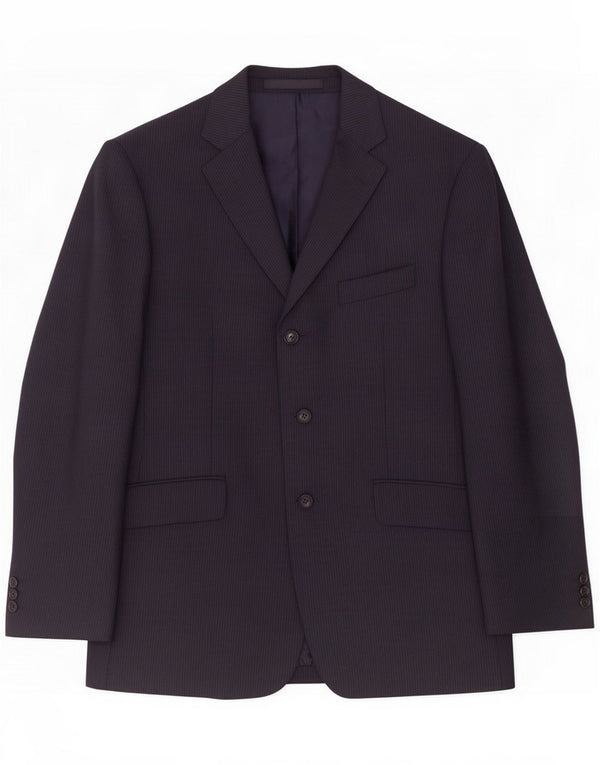 Marks & Spencer Herre Blazer Jacket UK 40 Medium Navy Blue Pinstripe