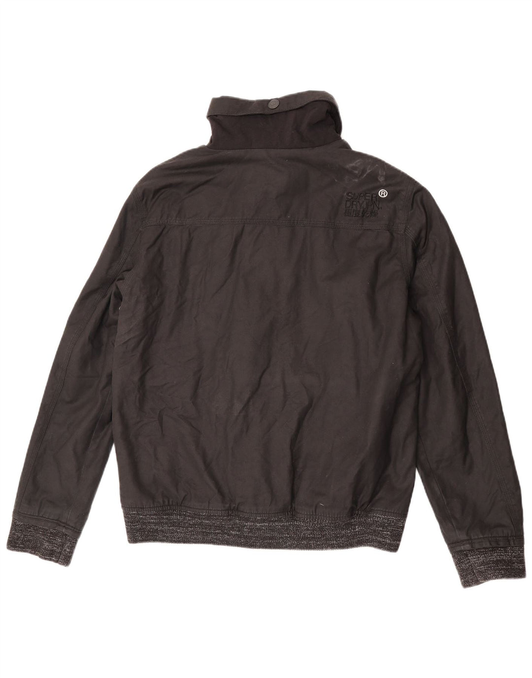 Superdry Herre The Windbomber Bomber Jacket UK 44 2XL Sort Bomuld